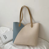 April Shoulder Bag High Personality Contrast Tote Bag Large Capacity