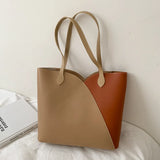 April Shoulder Bag High Personality Contrast Tote Bag Large Capacity