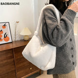 Autumn Winter Vintage Plush Shoulder Bag