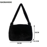 Autumn Winter Vintage Plush Shoulder Bag