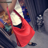 Autumn PU Leather Crossbody Bag Large Capacity Casual Handbag for Women