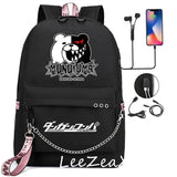 Danganronpa Monokuma Backpack Kids Boys Girls School Bag Travel Laptop Daypack