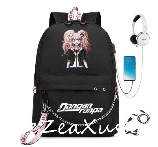 Danganronpa Monokuma Backpack Kids Boys Girls School Bag Travel Laptop Daypack
