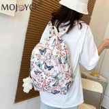 Butterfly Print Laptop Rucksack Shoulder Bag for Travel