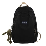 Canvas Anti Theft Backpack Solid School Bags Large Capacity