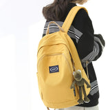 Canvas Anti Theft Backpack Solid School Bags Large Capacity