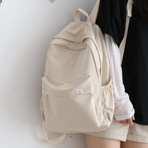 Canvas Women Backpack Anti-theft Shoulder Bag School Bag