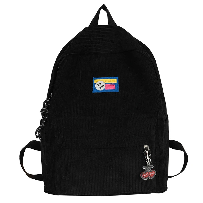 Canvas Women Backpack School Bag Anti-theft