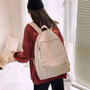 Anti-theft Canvas Women Backpack School Bag