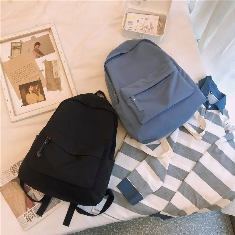Anti-theft Canvas Women Backpack School Bag