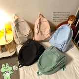 Canvas Teen Girl Backpack Anti-theft School Bag