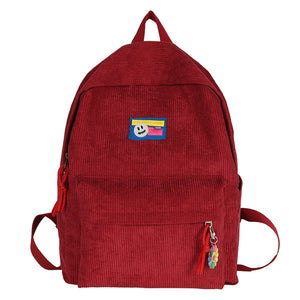 Canvas Women Backpack School Bag Anti-theft