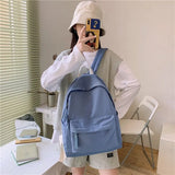 Anti-theft Canvas Women Backpack School Bag