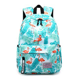 Flamingo Print Children School Bag Light Student Backpack