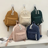 Corduroy Women Backpacks For Teenager Girls Student School Bag