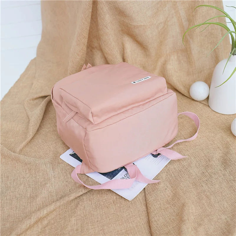 Pink Backpack For Women Leisure Trip Rucksack School Bag