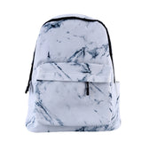 Canvas Backpack Small Fresh Teen Girl Bag Casual Marble Backpacks Women