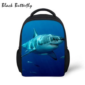 Kids School Bags Shark Ocean Pattern Student-Bags Children Book Bag