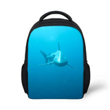 Kids School Bags Shark Ocean Pattern Student-Bags Children Book Bag
