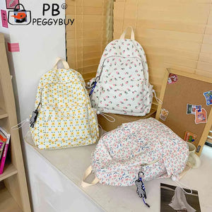 Large Capacity School Backpack Student Rucksack Nylon Daypack for Girls