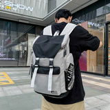 Men Middle School Student Schoolbag Outdoor Travel Backpack