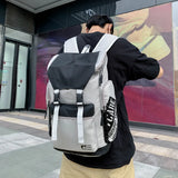 Men Middle School Student Schoolbag Outdoor Travel Backpack