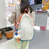 Anti-Theft Nylon Women Backpack for Teenager Girls