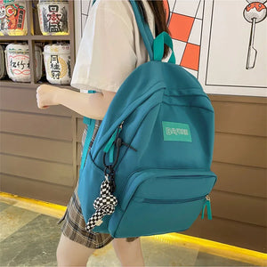 Nylon Anti-theft Backpack for Teen Girls School Female Mochila
