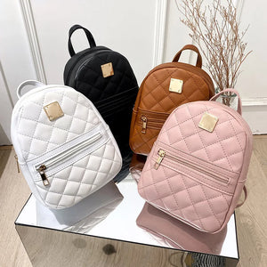 PU Leather Women Small Shoulder Bag School Knapsack Teenage Girls Female