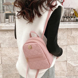 PU Leather Women Small Shoulder Bag School Knapsack Teenage Girls Female