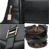 Women's Leather Backpack Purse Shoulder Bag Large Capacity Daypack