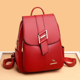 Women's Leather Backpack Purse Shoulder Bag Large Capacity Daypack