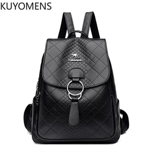 Leather Backpack Purse for Women Large Capacity School Bag