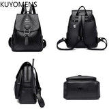 Leather Backpack Purse for Women Large Capacity School Bag