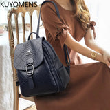 Leather Backpack Purse for Women Large Capacity School Bag