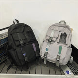 Gray Youth Unique School Bag Unisex High Street Style Personality