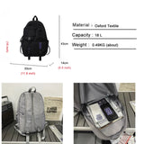 Gray Youth Unique School Bag Unisex High Street Style Personality