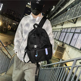 Gray Youth Unique School Bag Unisex High Street Style Personality