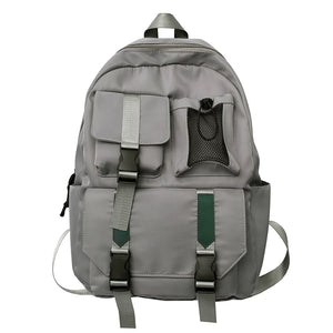 Gray Youth Unique School Bag Unisex High Street Style Personality