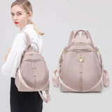 Waterproof Backpack For Women School Bags Female Solid Travel Small Bag