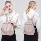 Waterproof Backpack For Women School Bags Female Solid Travel Small Bag