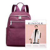 Waterproof Nylon Women's Backpack Large School Shoulder Bag