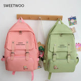 Waterproof Nylon Shoulder Bag Female Bagpack Large School Backpack