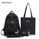 Waterproof Nylon Shoulder Bag Female Bagpack Large School Backpack