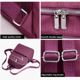 Waterproof Nylon Women's Backpack Large School Shoulder Bag