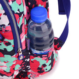 Floral Nylon Backpack Women Bag School Rucksack Bolsa