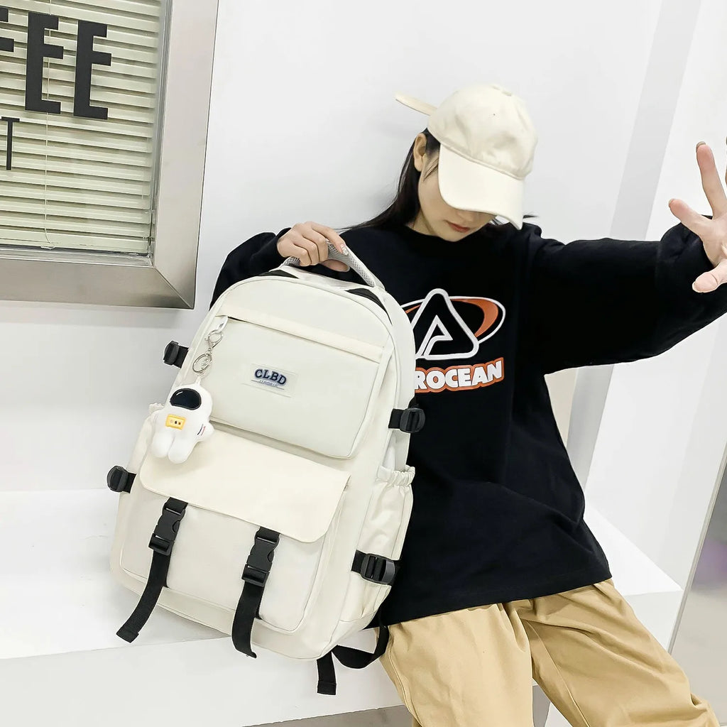 Women Candy Shoulder Bag Oxford Cloth School Bag For Teenage Girl