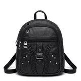 Women Soft Leather Backpack Female High Travel School Backpack