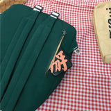 Nylon Waterproof Shoulder Bag School Backpack Rucksack