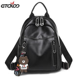 Women's School Backpack Student Female Rucksack Mochila Escolar Girls Solid Bag